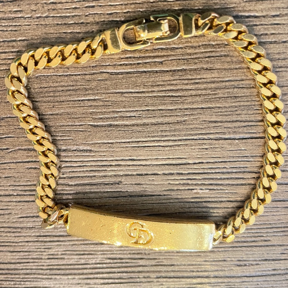 Dior Gold Plated Bracelet Unisex  Approx 8 inches
